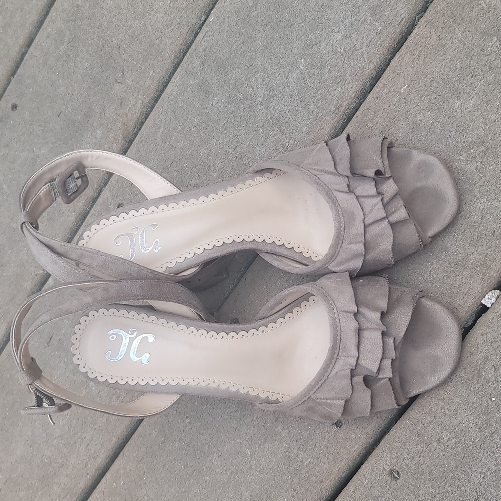 Journee collection open toe block heels